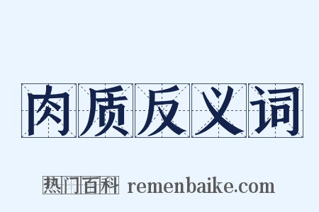 肉质反义词是什么意思的图片